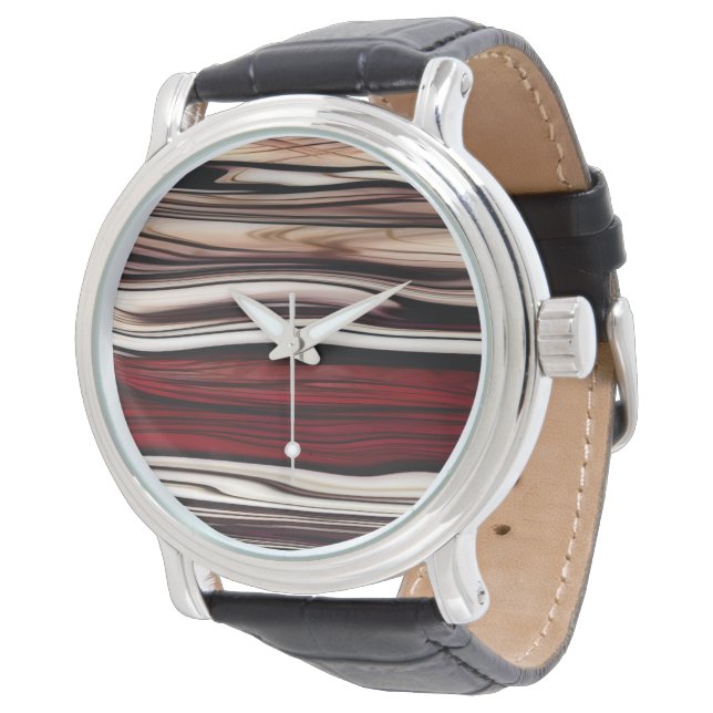 Polished Wood Watch (Angled)