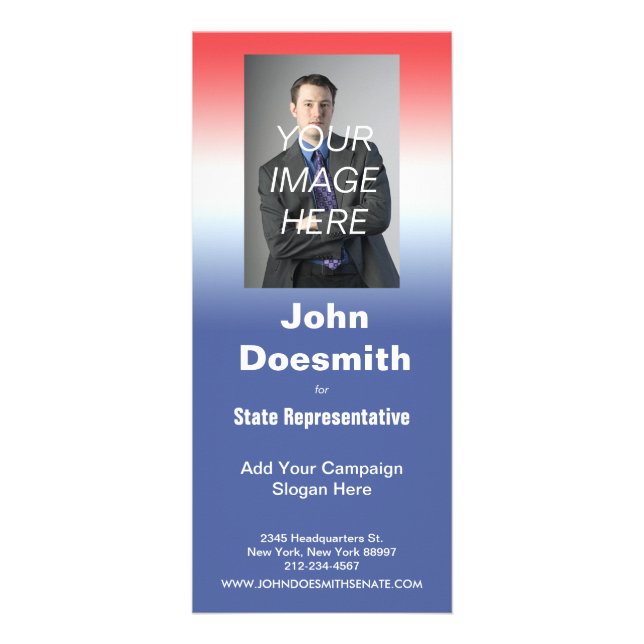 Politcal Election Campaign Rack Card Template (Front)
