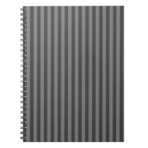 Polite Grey Monochrome Vertical Stripes Notebook