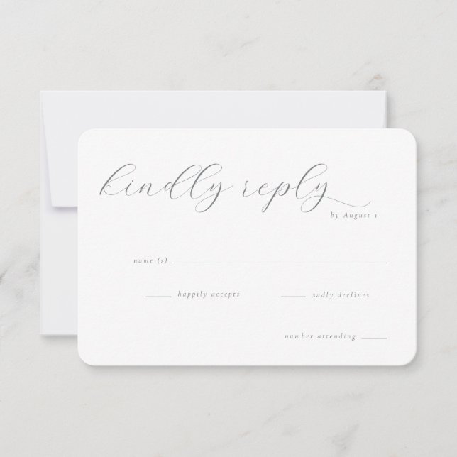 Polite Grey RSVP Card (Front)
