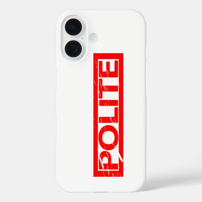 Polite Stamp Case-Mate iPhone Case (Back)