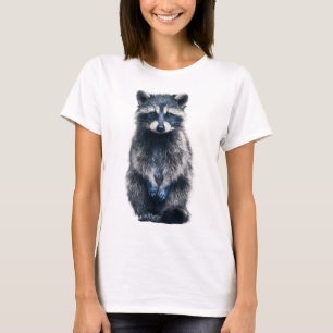Polite Standing Raccoon Portrait Women T-Shirt