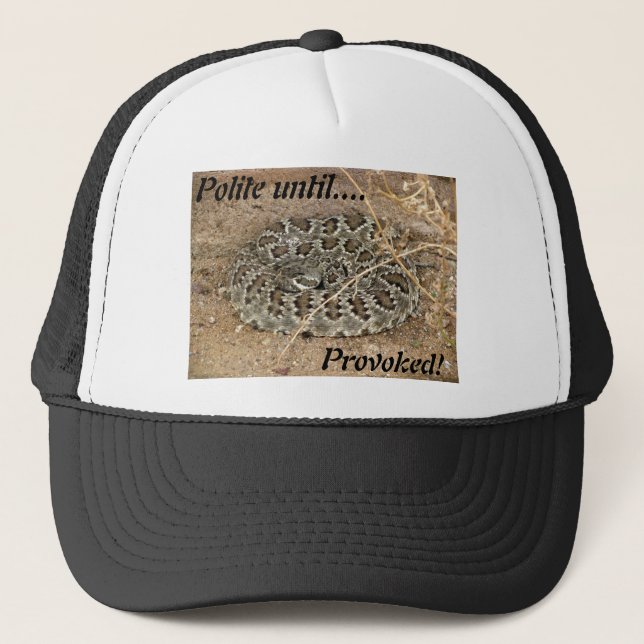 Polite until Provoked!~ Kimberly P-Chadwick Trucker Hat (Front)