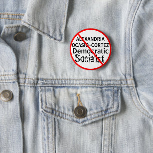 Political Anti-Alexandria Ocasio-Cortez 2 Inch Round Button