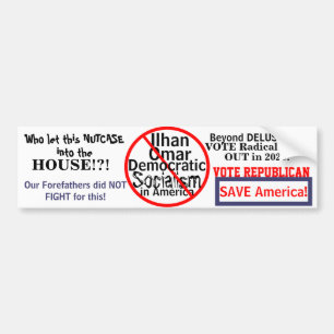 Political Anti-Ilhan Omar Democratic Socialist Bumper Sticker