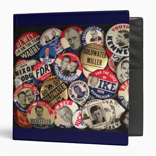 Political Button Binder (Front/Inside)