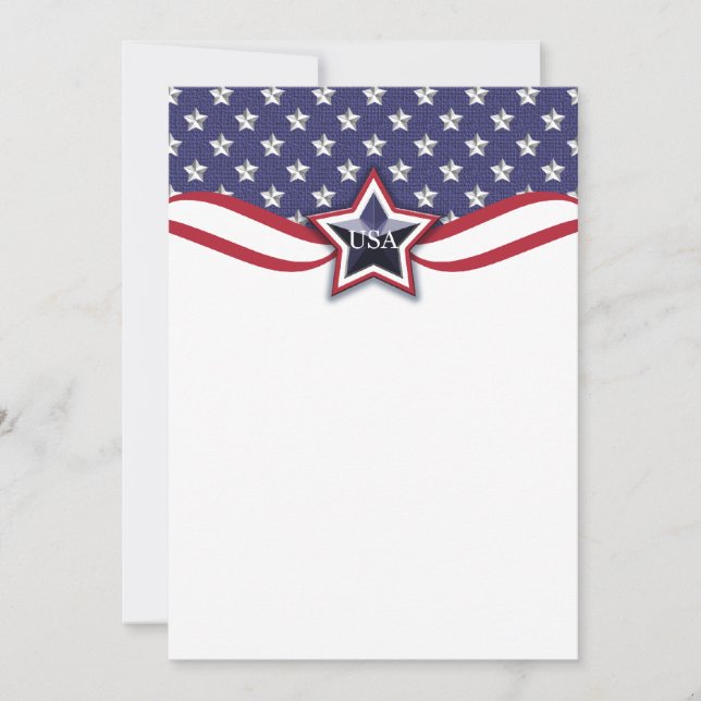 Political Campaign Election Patriotic July 4th Invitation (Front)