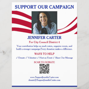 Political Campaign Fundraising Flyer