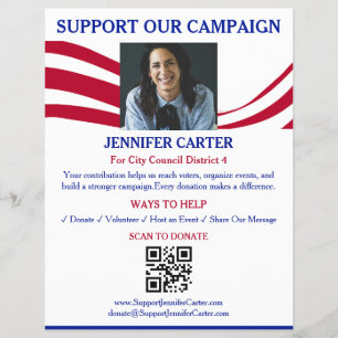Political Campaign Fundraising Flyer
