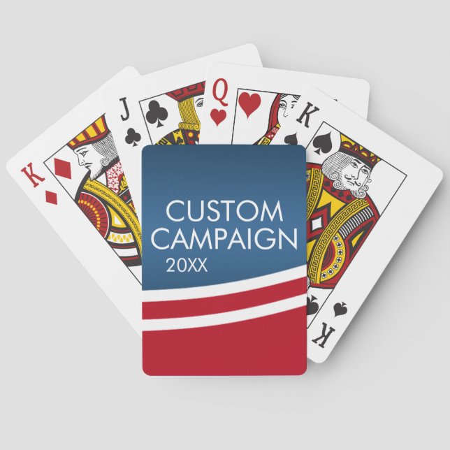 Political Campaign - modern swoop Playing Cards (Back)