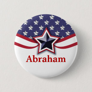 Political Campaign Patriotic Election Name Tags 2 Inch Round Button