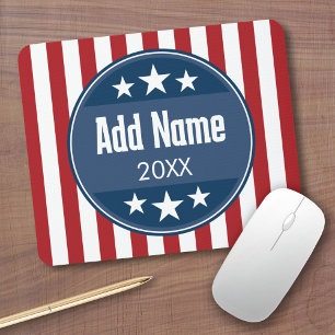 Political Campaign - Patriotic Stars and Stripes Mouse Pad
