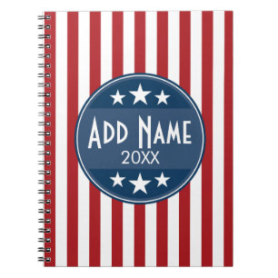 Political Campaign - Patriotic Stars and Stripes Notebook