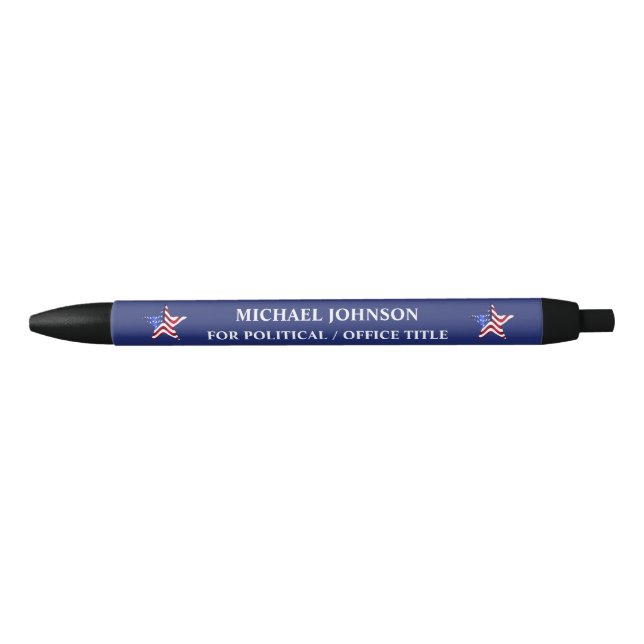 Political campaign Promotional items Blue Ink Pen (Front)