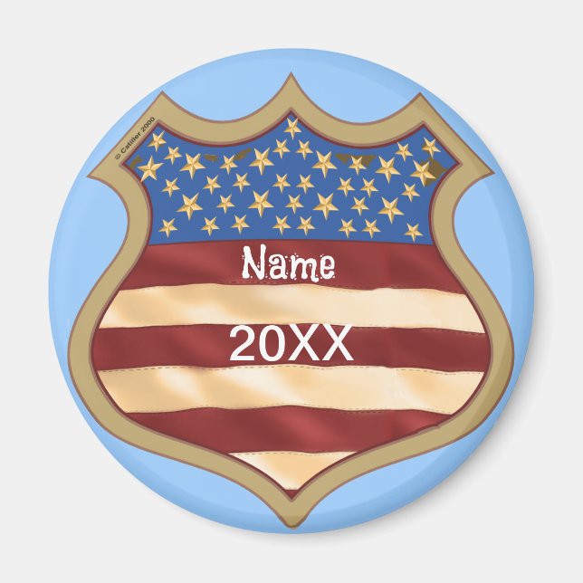 Political Campaign Shield  Magnet (Front)