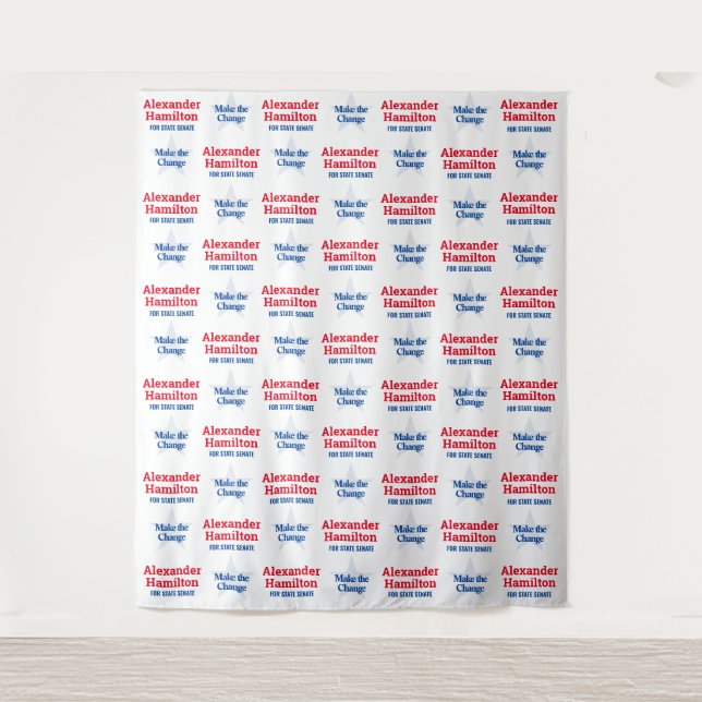 Political Campaign | Step and Repeat Backdrop Tapestry (Front)