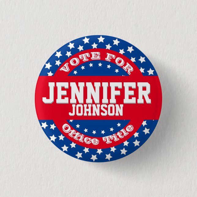 Political Campaign Template 1 Inch Round Button (Front)