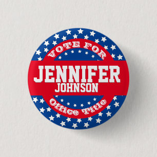 Political Campaign Template 1 Inch Round Button