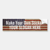 Political Campaign - vintage stars and stripes Bumper Sticker (Front)