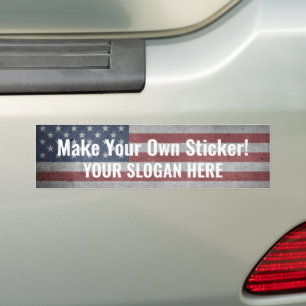 Political Campaign vintage Stars And Stripes Bumper Sticker
