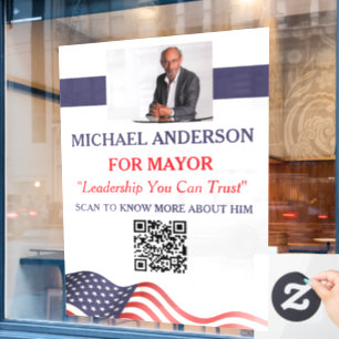Political Candidate Campaign Window Cling