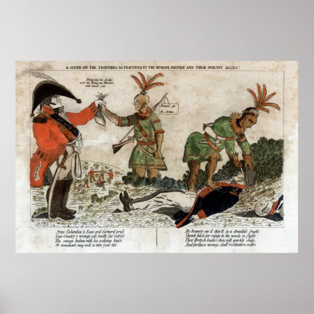 POLITICAL CARTOON WAR of 1812 Poster (Front)