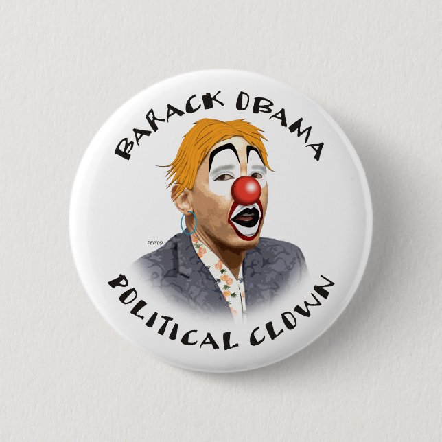 Political Clown 2 Inch Round Button (Front)