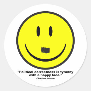 political correctness classic round sticker
