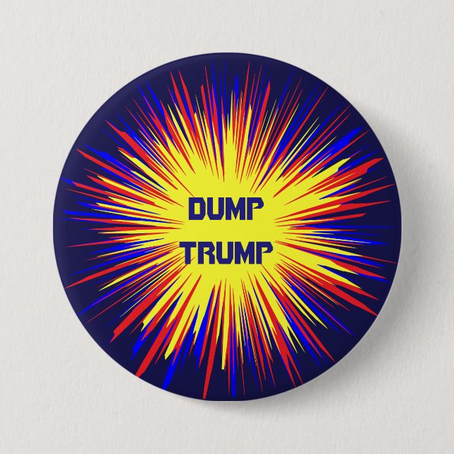 Political Dump Trump Round Button (Front)