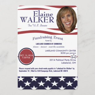 Political Fundraiser Invitation With Photo
