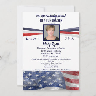 Political Fundraiser Invitation With Photo