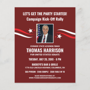 Political Fundraising Campaign Kickoff with Photo