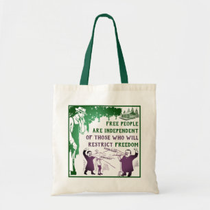 Political independence tote bag