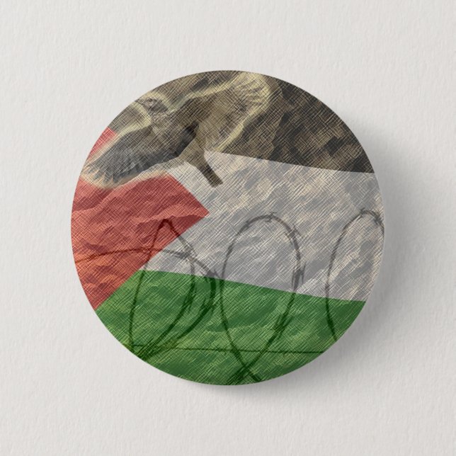 political items, basque / palesinian 2 inch round button (Front)