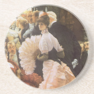 Political Lady by James Tissot, Vintage Victorian Coaster
