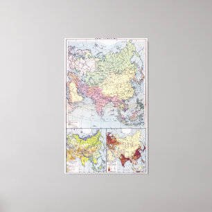 Political Map   Asia Canvas Print