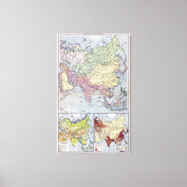 Political Map | Asia Canvas Print (Front)