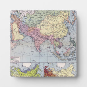 Political Map Asia Plaque