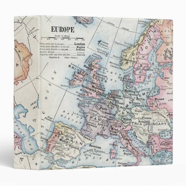 Political Map of Europe (1916) Binder (Front/Spine)