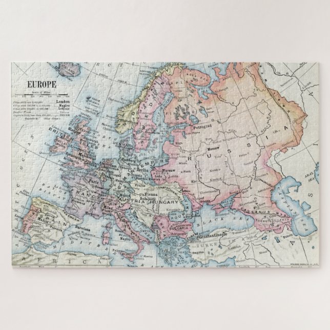 Political Map of Europe (1916) Jigsaw Puzzle (Horizontal)