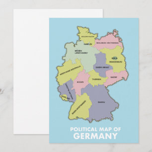 Political map of Germany Save The Date