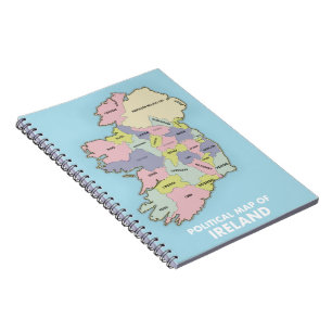 Political Map Of Ireland. Notebook