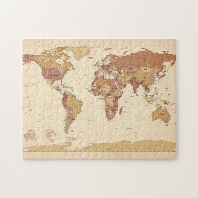 Political Map of the World Map Jigsaw Puzzle (Horizontal)