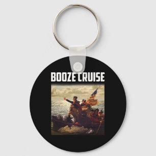 Political Party Booze Cruise Shades And Red Cups T Keychain