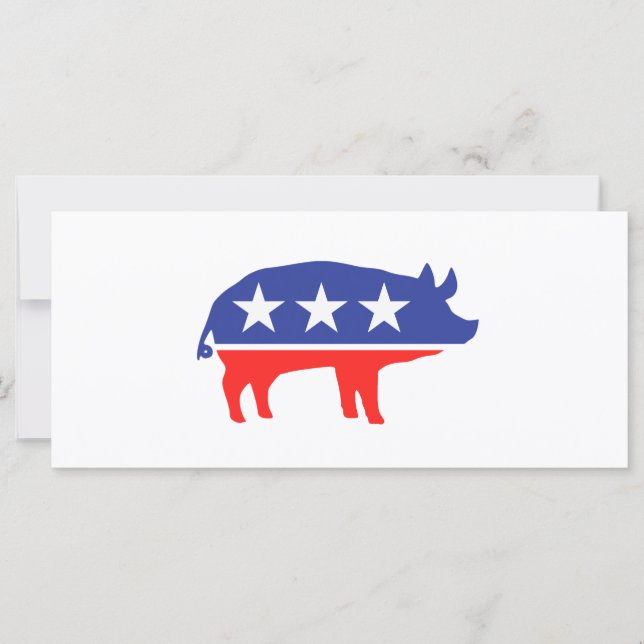 Political Party Pig Mascot (Front)