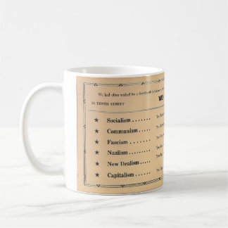 Political philosophy c.1934 Whit's Cafe Coffee Mug