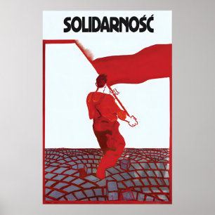Political Poster Poland Solidarność Trade Union