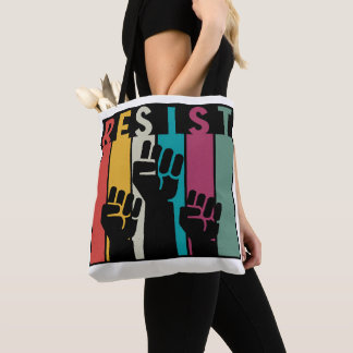 Political Protest Resist Grocery Tote Bag