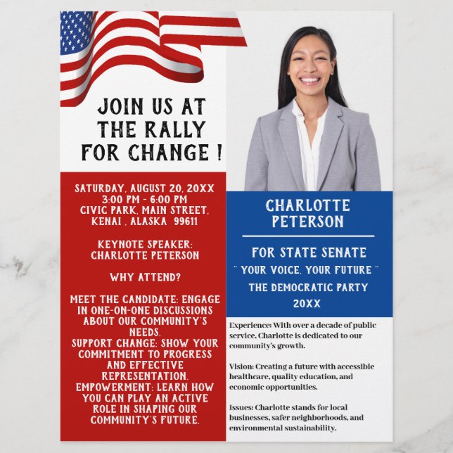 Political Rally or Event Campaign Election Flyer (Front)