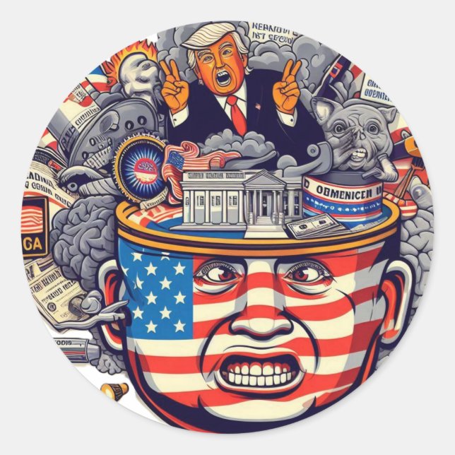 Political Satire Classic Round Sticker (Front)